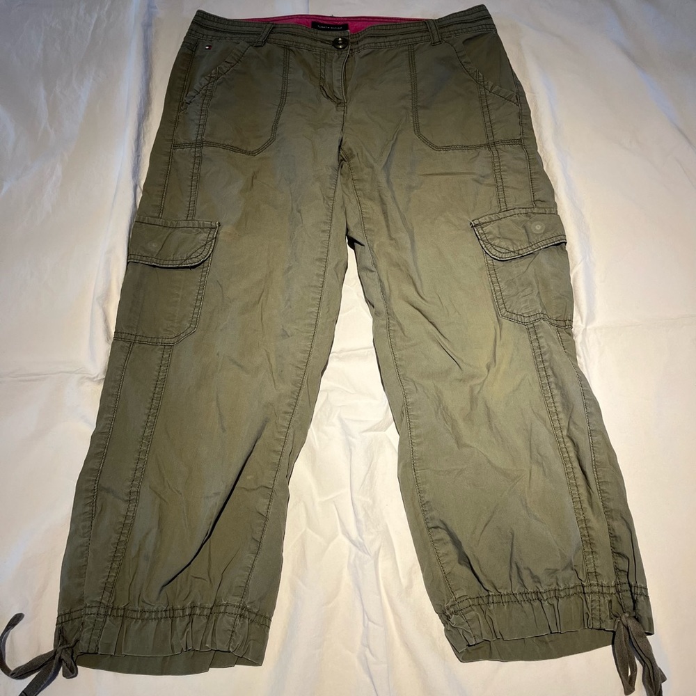 Vintage Tommy Hilfiger army green camo cargo pants